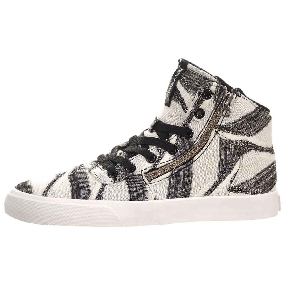 Chaussures de Skate Supra Cuttler Bleu Blanche Blue Striped/White Femme | UWA-05789984